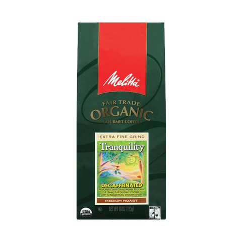 Melitta Fair Trade Organic Coffee Tranquility Decaffeinated Ground Medium Roast 10 ounce